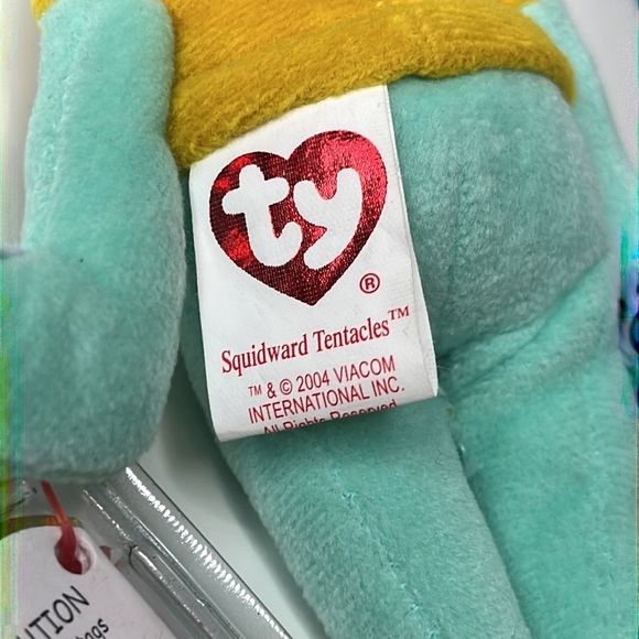 Lot of Ty Beanie Babies SpongeBob SquarePants, Patrick Star, Squidward Tentacles - Picture 10 of 10